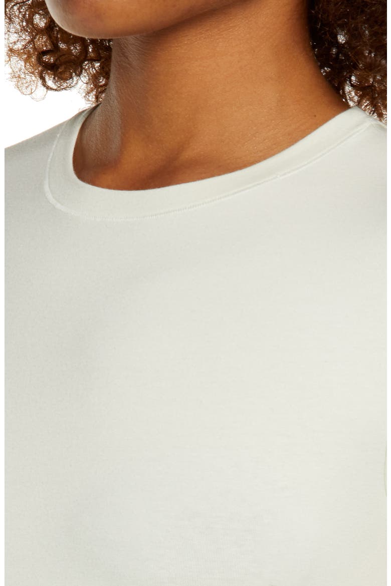 Stretch Cotton Jersey T-Shirt Bodysuit, Alternate, color, BONE