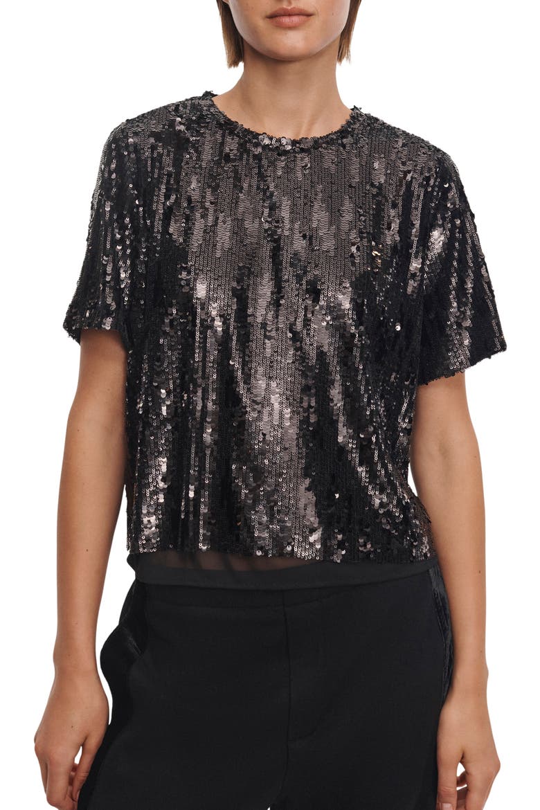 Cher Sequin Top, Main, color, BLACK