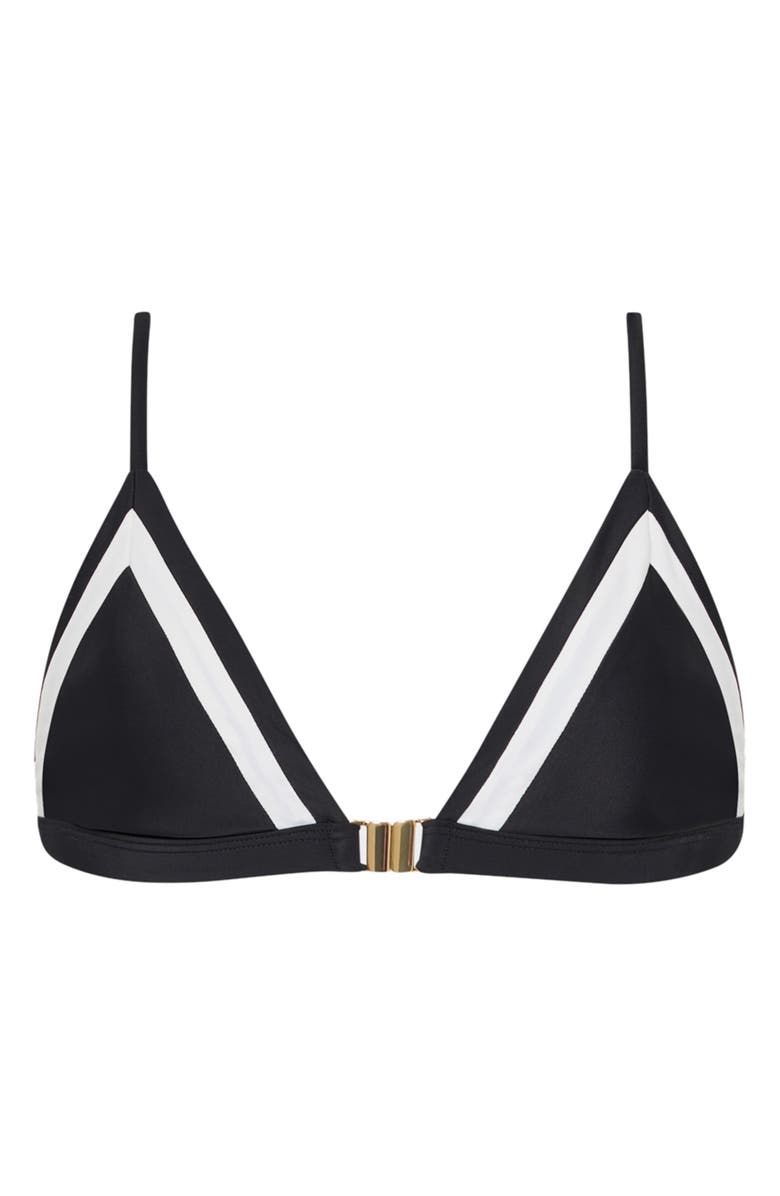 Milly Positano Colorblock Bikini Top, Alternate, color, Black Multi