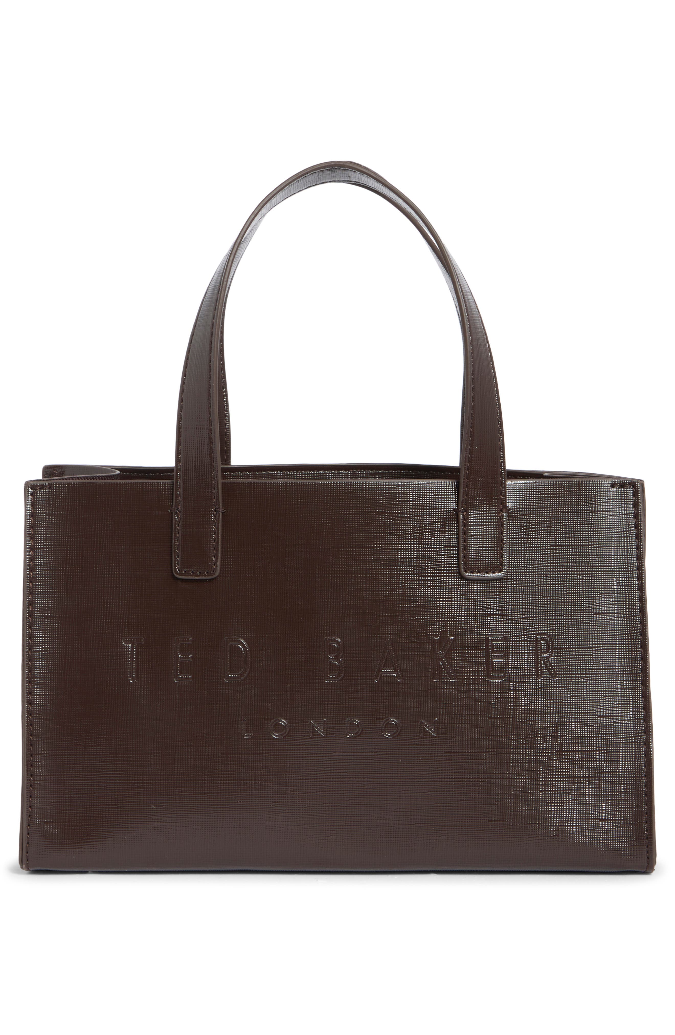 Suricon Open Top Tote Bag, Alternate, color, DARK BROWN