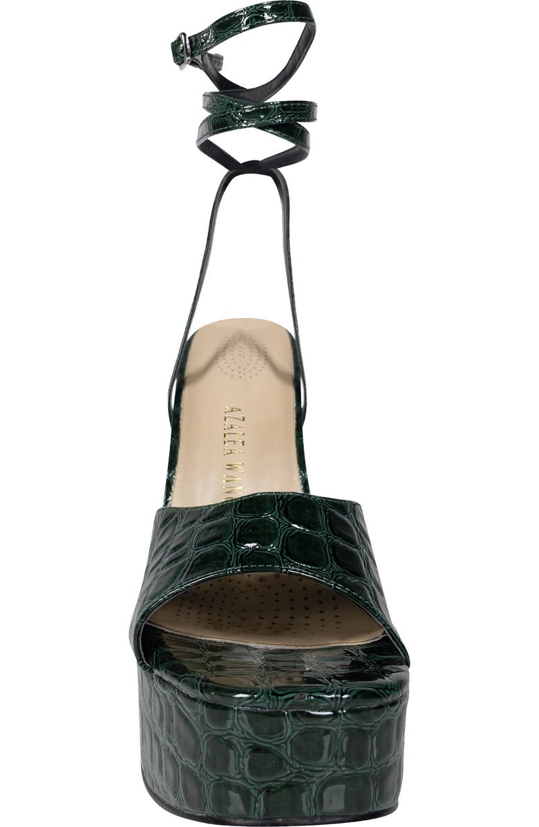 AZALEA WANG Keeping Croc Embossed Platform Sandal, Alternate, color,