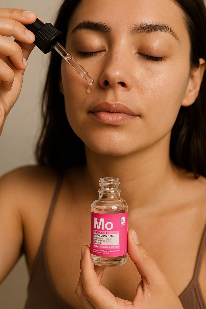 Moroccan Rose Facial Oil with Hyaluronic Acid & Vitamin C 15ml for Dryness, Fine Lines & Wrinkles, Alternate, color, White