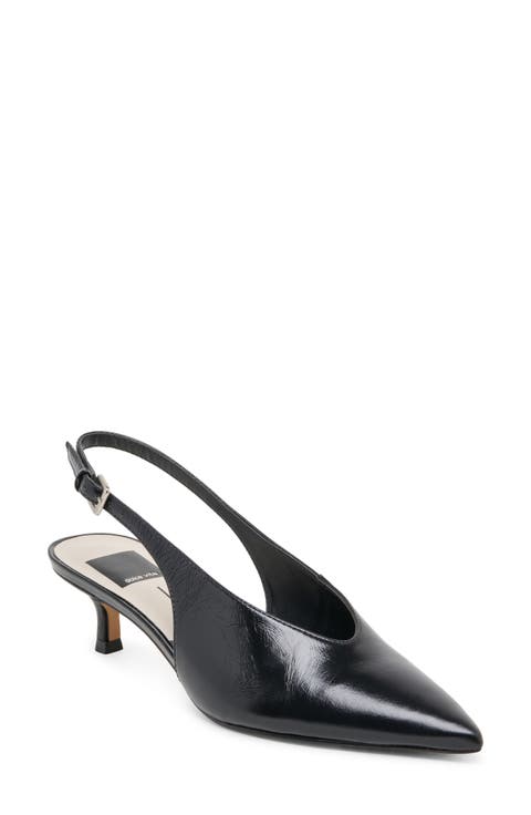 Alenna Slingback Pointed Toe Kitten Heel Pump (Women)