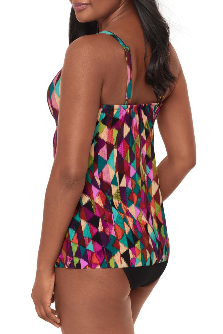 Farfalle Marina Underwire Tankini Top, Alternate, color, MULTI