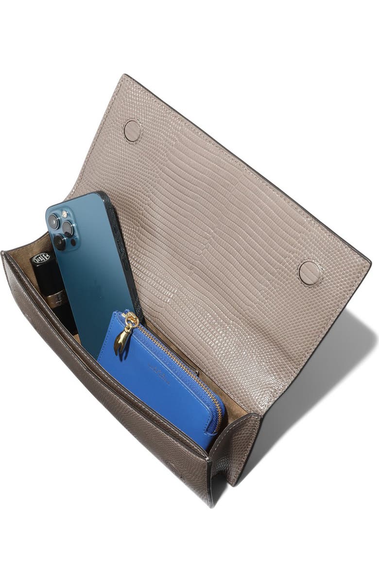 Alexis Bittar Twisted Side Handle Leather Clutch, Alternate, color,