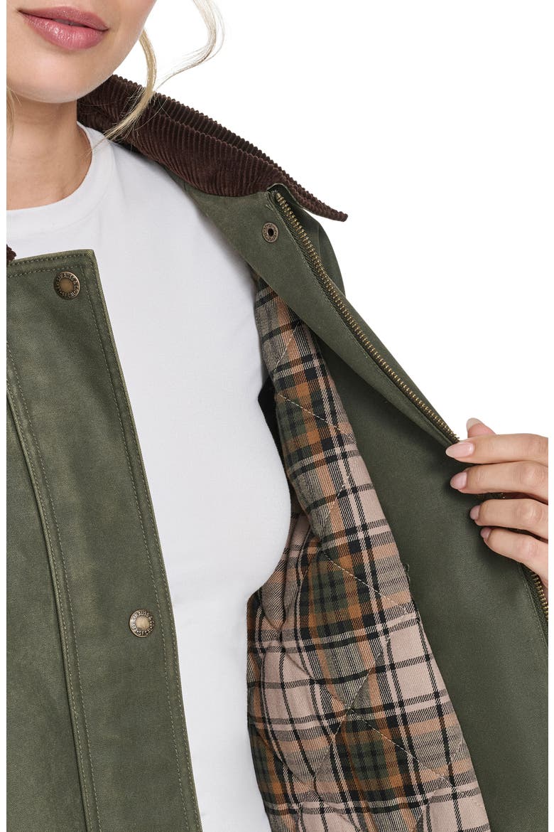 Extralong Barn Jacket, Alternate, color, DARK OLIVE