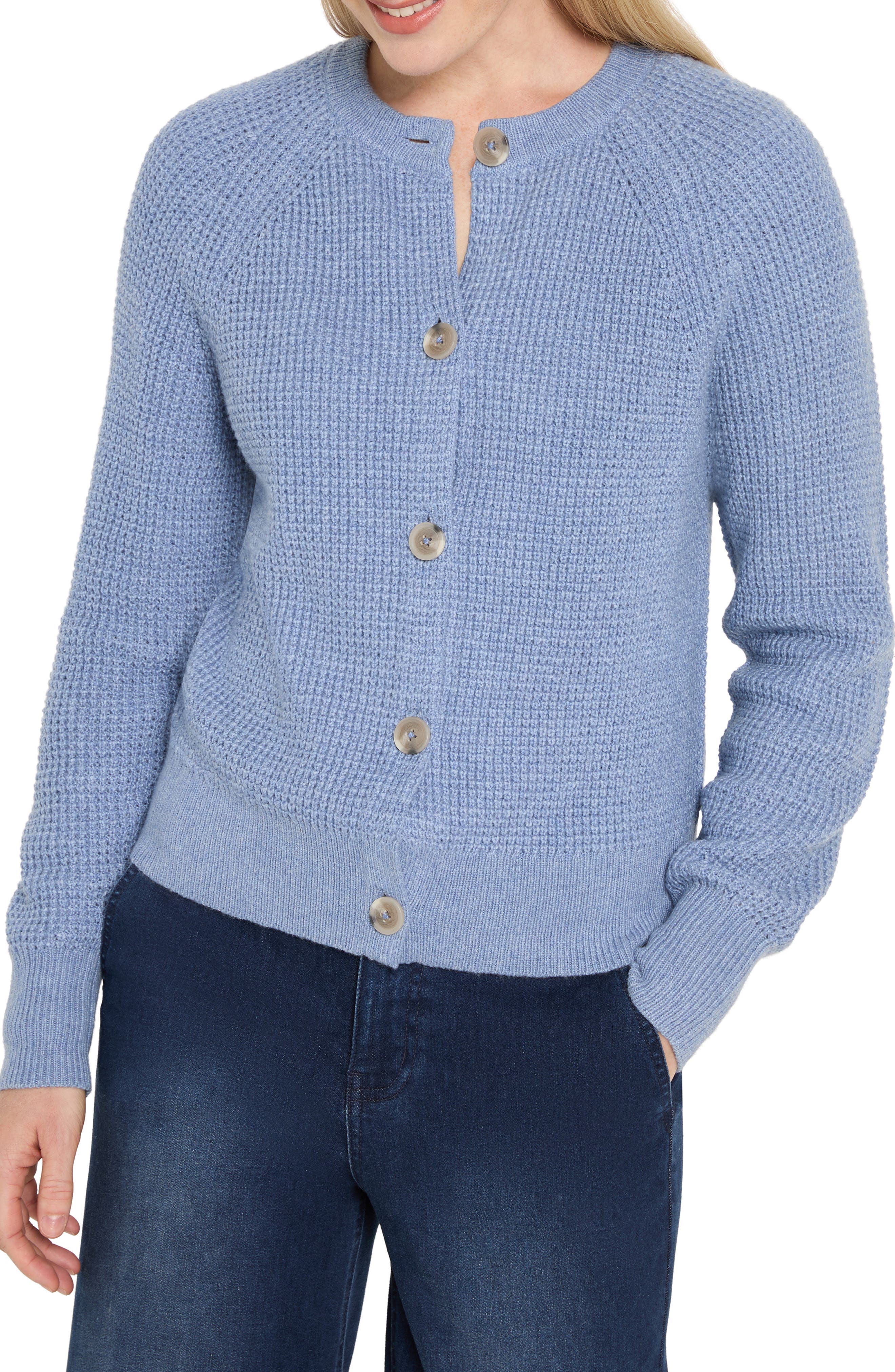 Waffle Stitch Cotton Blend Cardigan - image 3