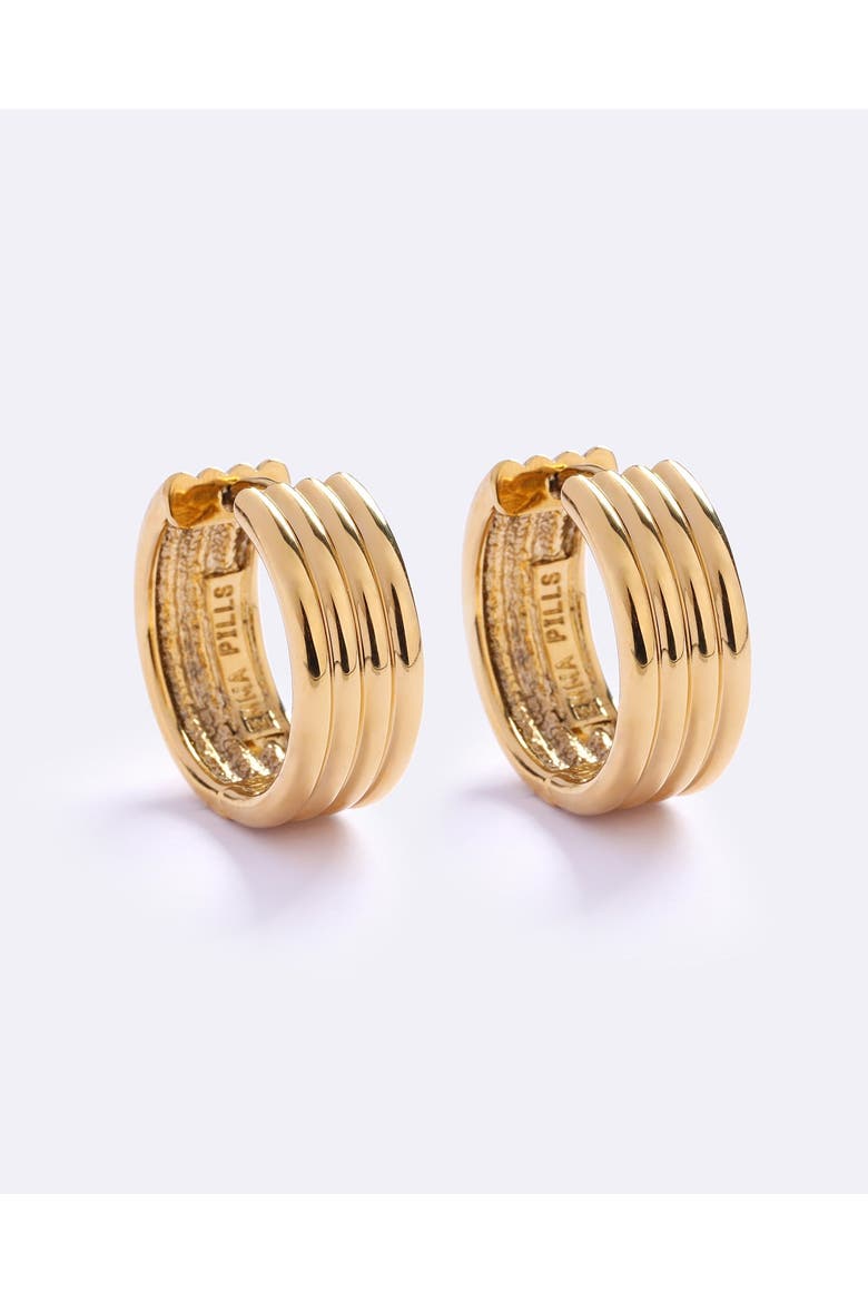 Bondi Waves Hoops, Main, color, Gold