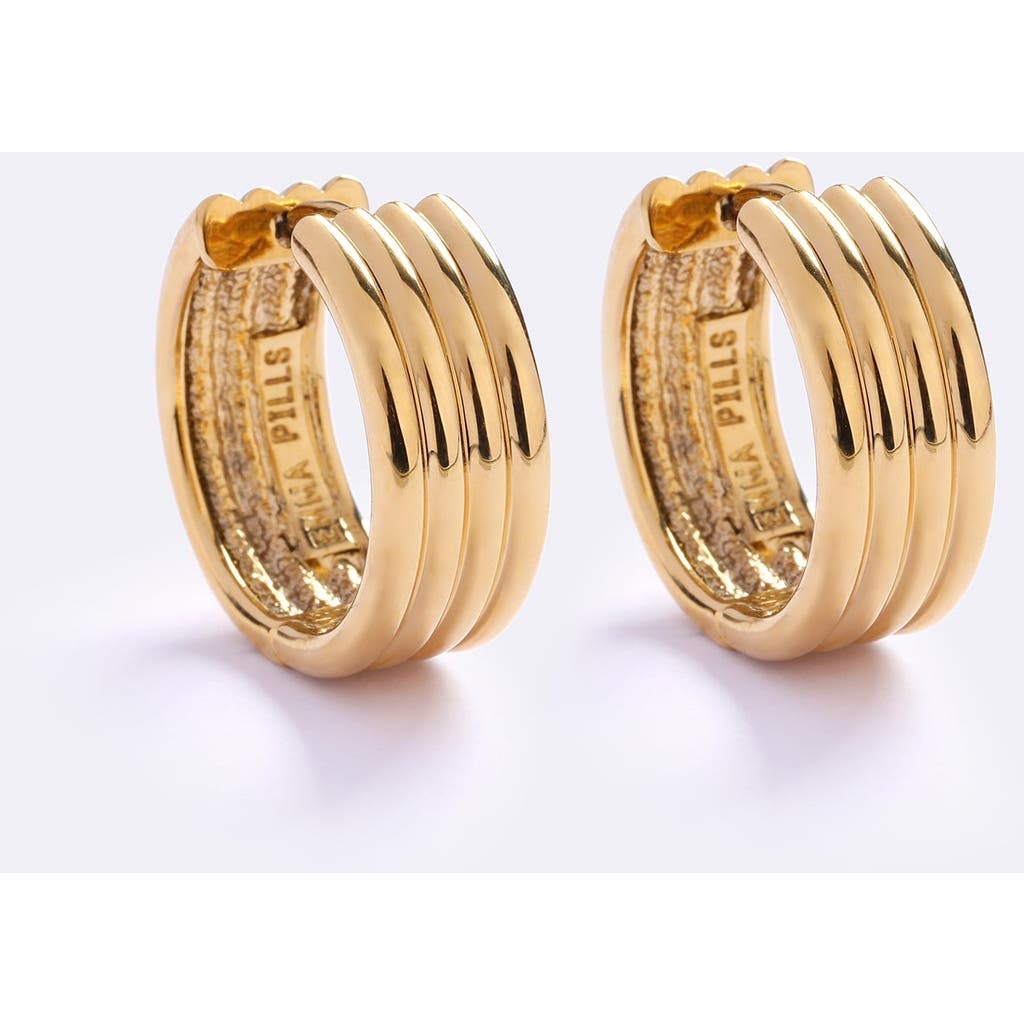 Emma Pills Bondi Waves Hoops In Gold