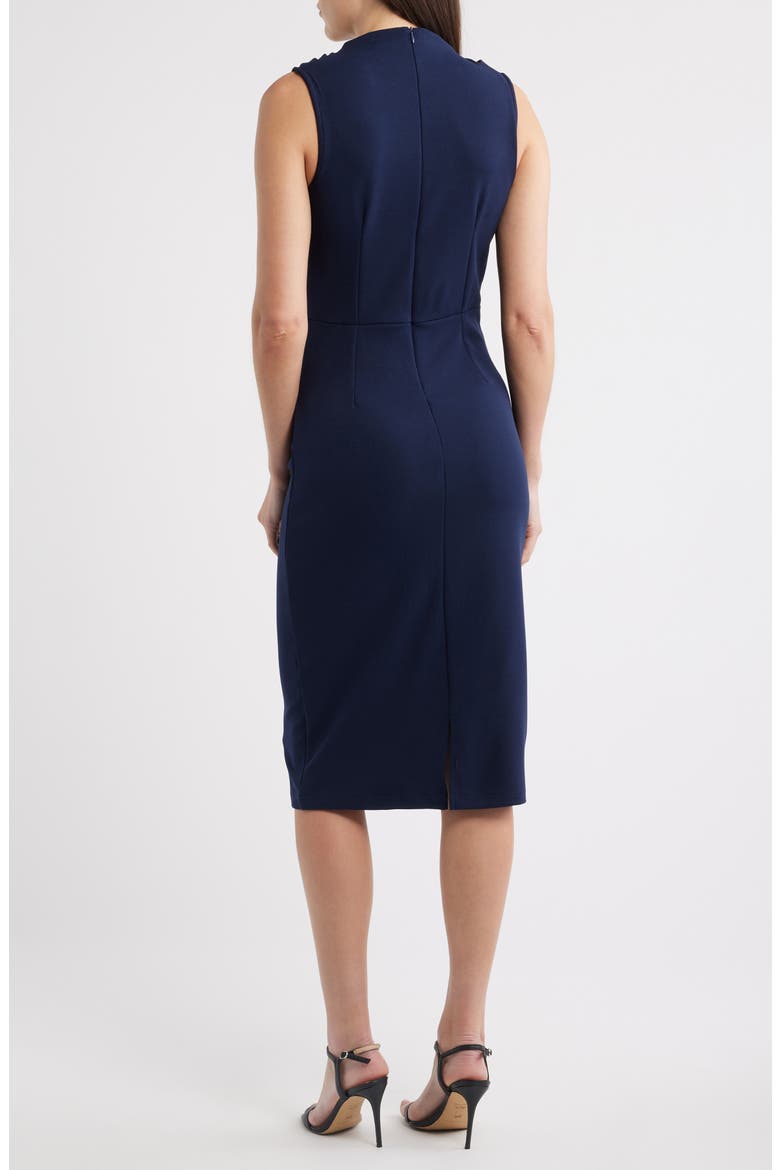 Kim Drape Sleeveless Dress, Alternate, color, NAVY