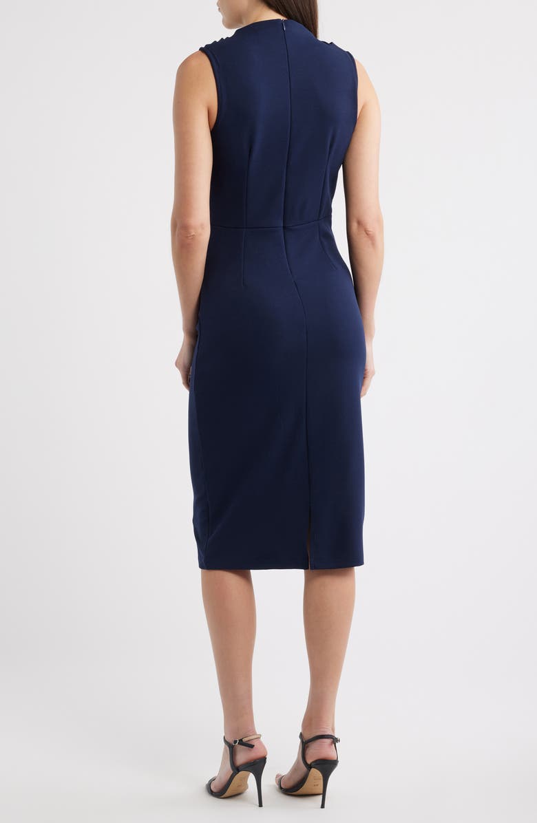 NIKKI LUND Kim Drape Sleeveless Dress, Alternate, color, Navy