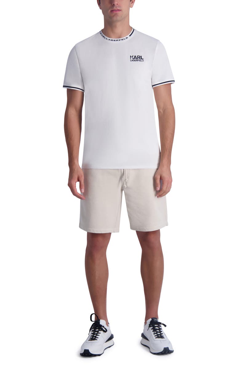 KARL LAGERFELD PARIS Drawstring Sweat Shorts, Alternate, color, 