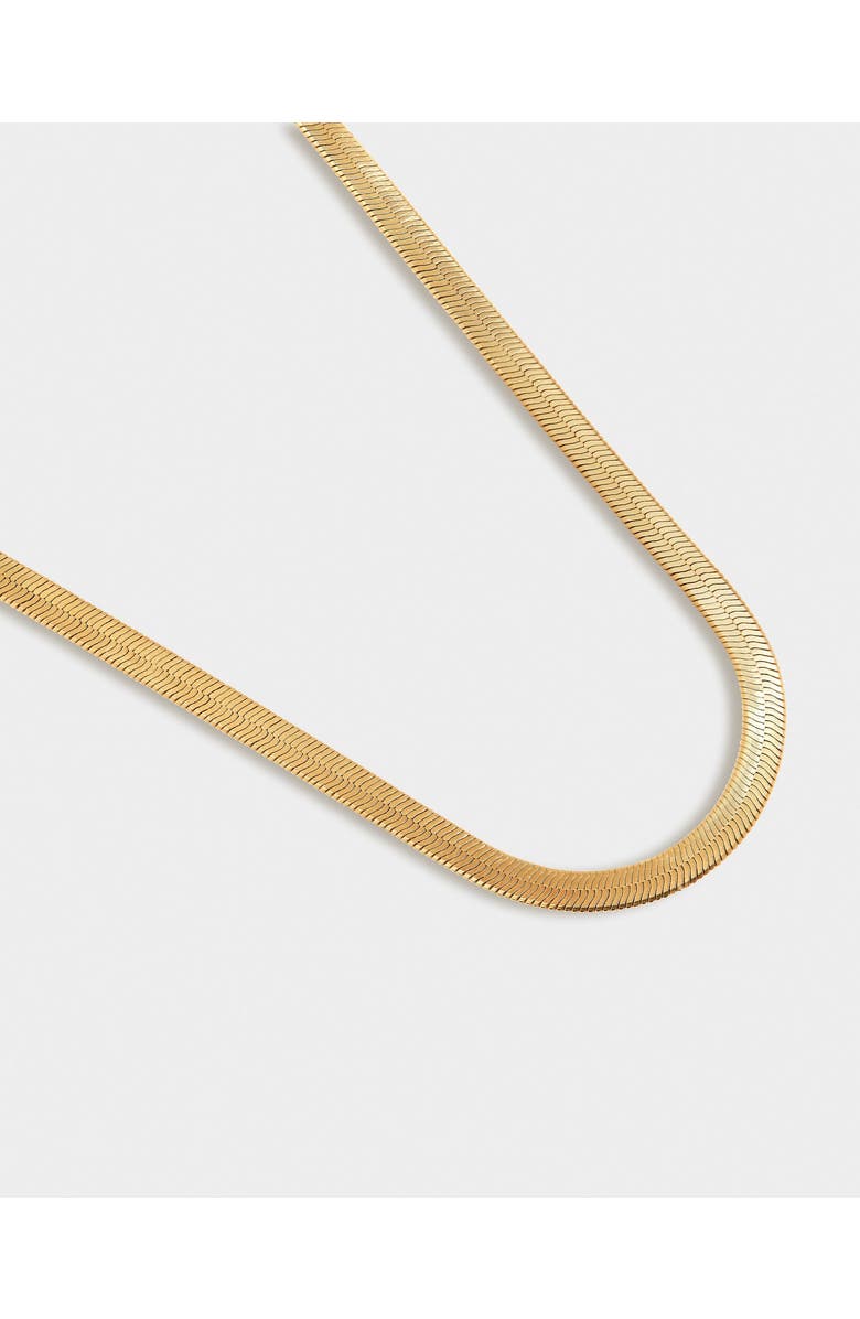 Katie Loxton Ciana Waterproof Gold Snake Chain Necklace, Alternate, color,