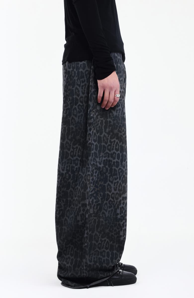 JADED LONDON Leopard Print Monster Sweatpants, Alternate, color, Charcoal