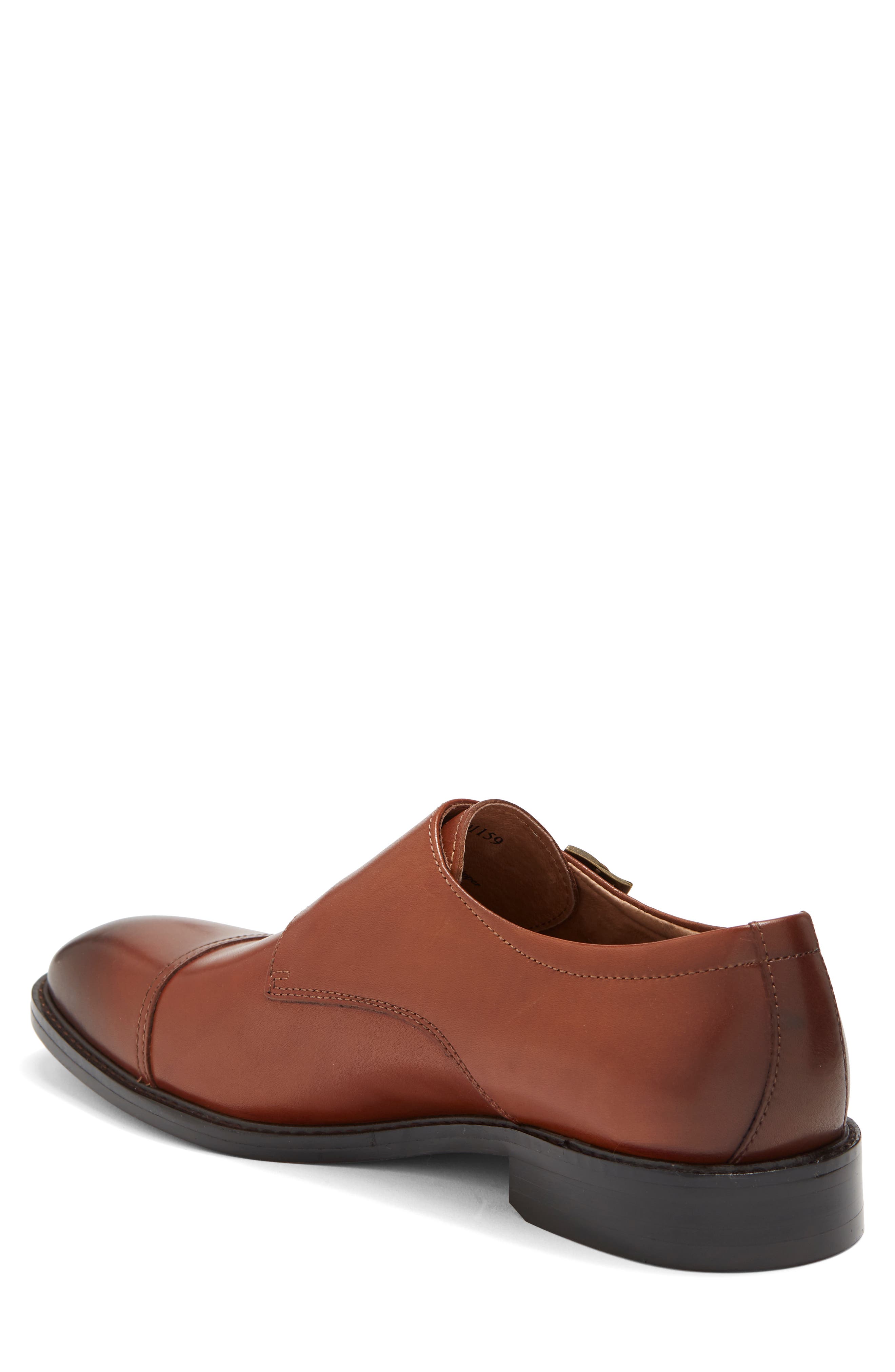 WINTHROP Parklane Suede Double Monk Strap Shoe, Alternate, color, Cognac