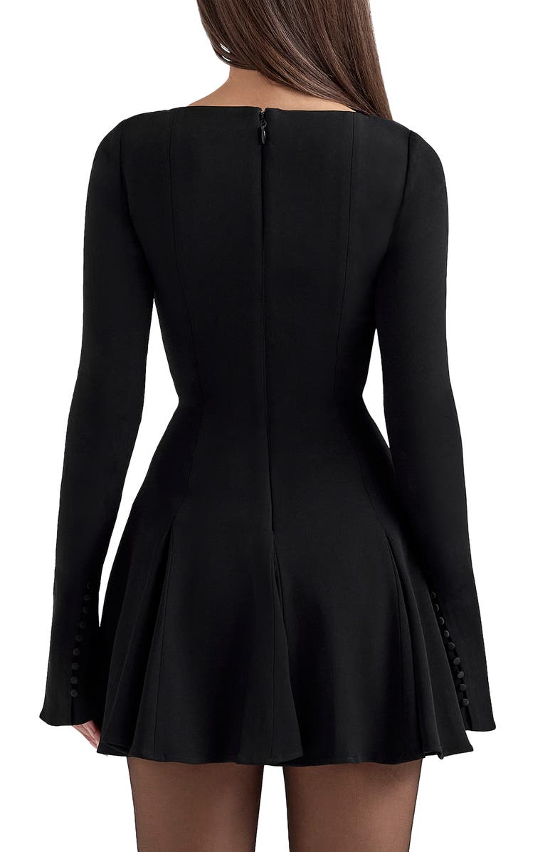 HOUSE OF CB Francesca Long Sleeve Minidress, Alternate, color, Black