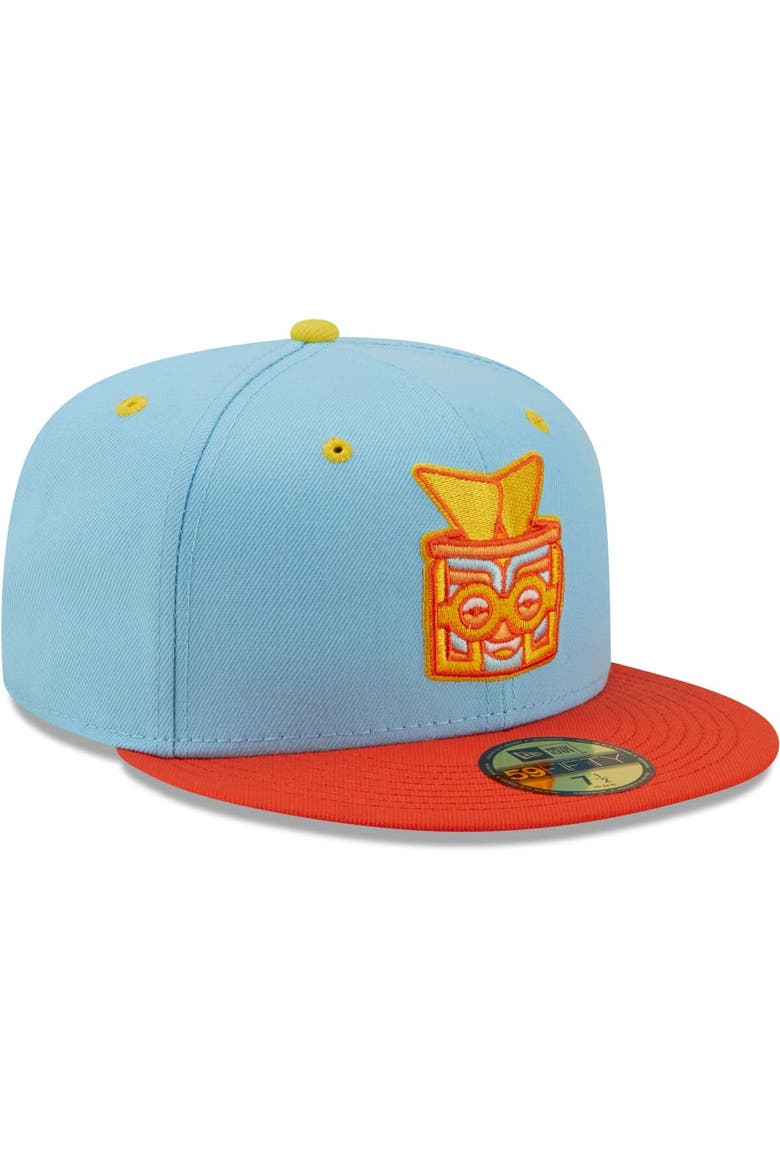 Men's New Era Light Blue/Orange Rayados de Winston-Salem Copa De La Diversion 59FIFTY Fitted Hat, Alternate, color, Blue