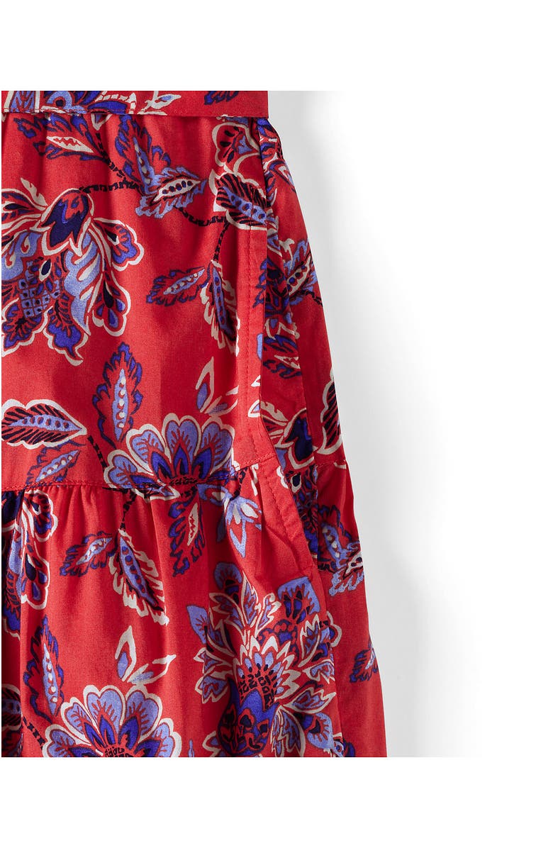 Lands' End Cotton Voile Button Front Maxi Dress, Alternate, color, Compass Red Vintage Floral