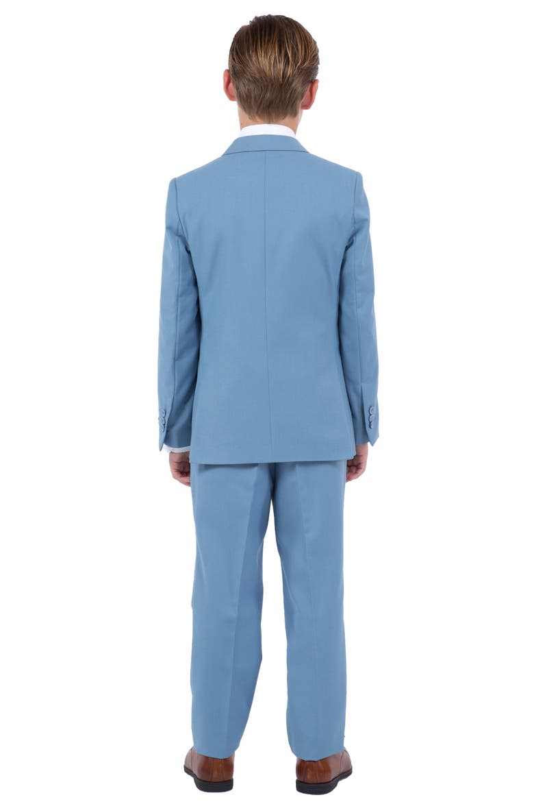 Kids' Dusty Blue Five-Piece Suit, Alternate, color, DUSTY BLUE