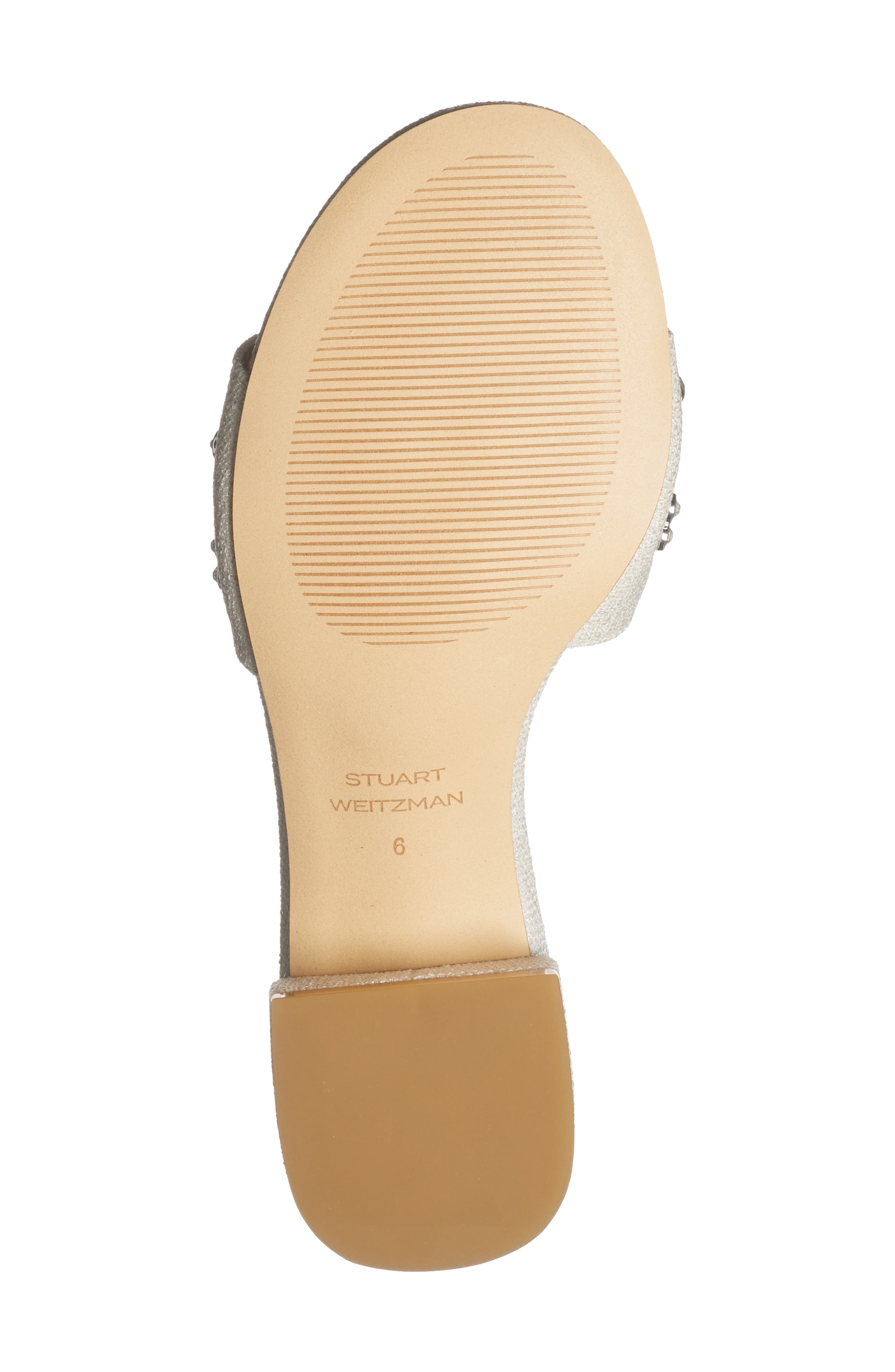 Stuart Weitzman Tammy Crystal Slide Sandal, Alternate, color, Cream.