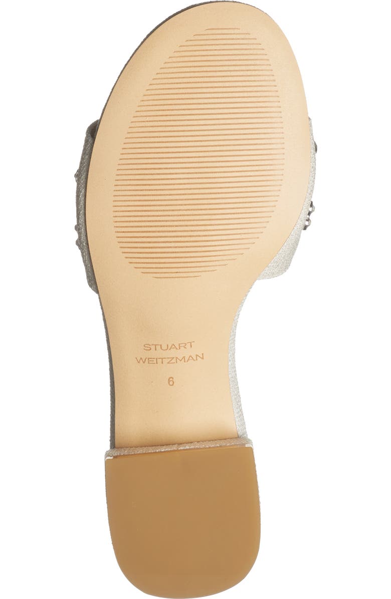 Stuart Weitzman Tammy Crystal Slide Sandal, Alternate, color, Cream.