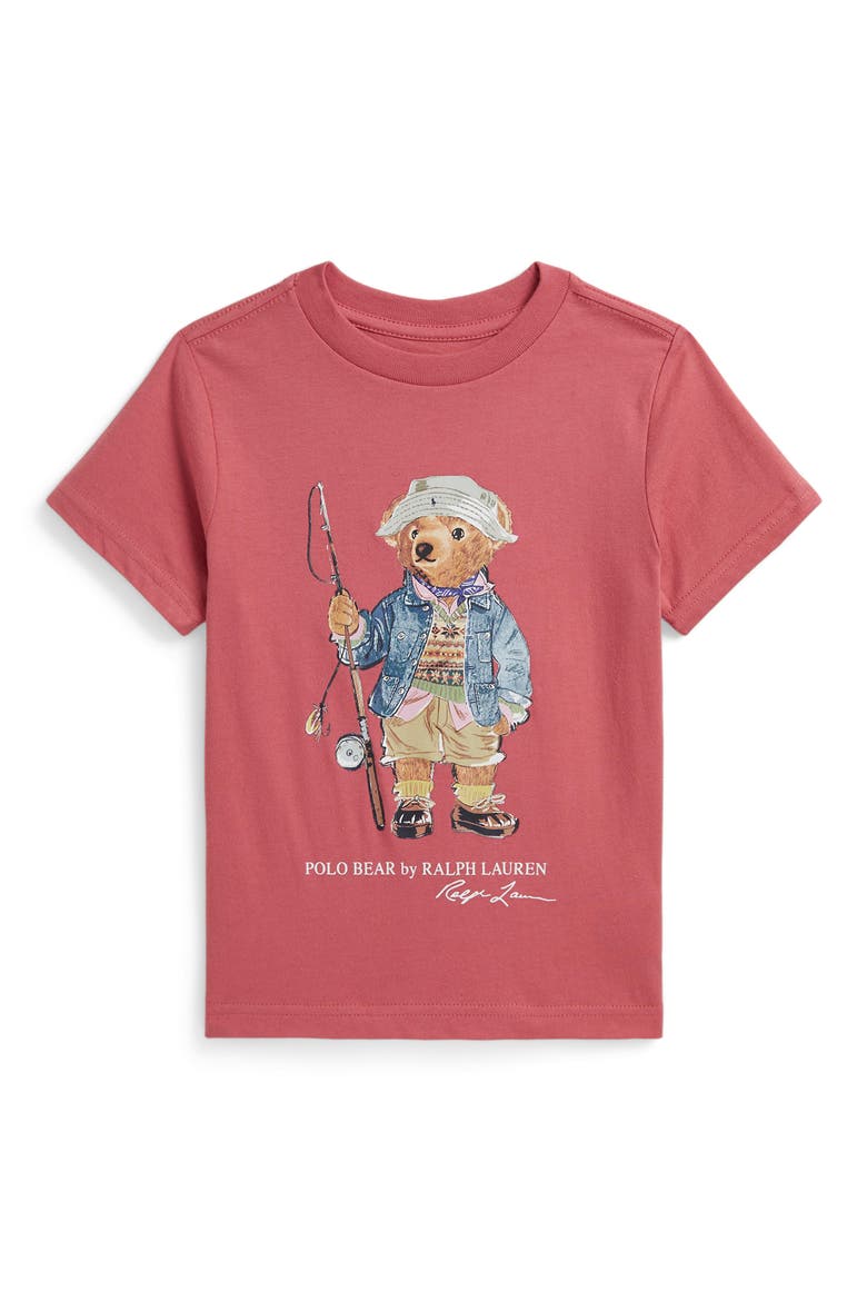 Kids' Polo Bear Cotton Graphic T-Shirt, Main, color, ADIRONDACK BERRY
