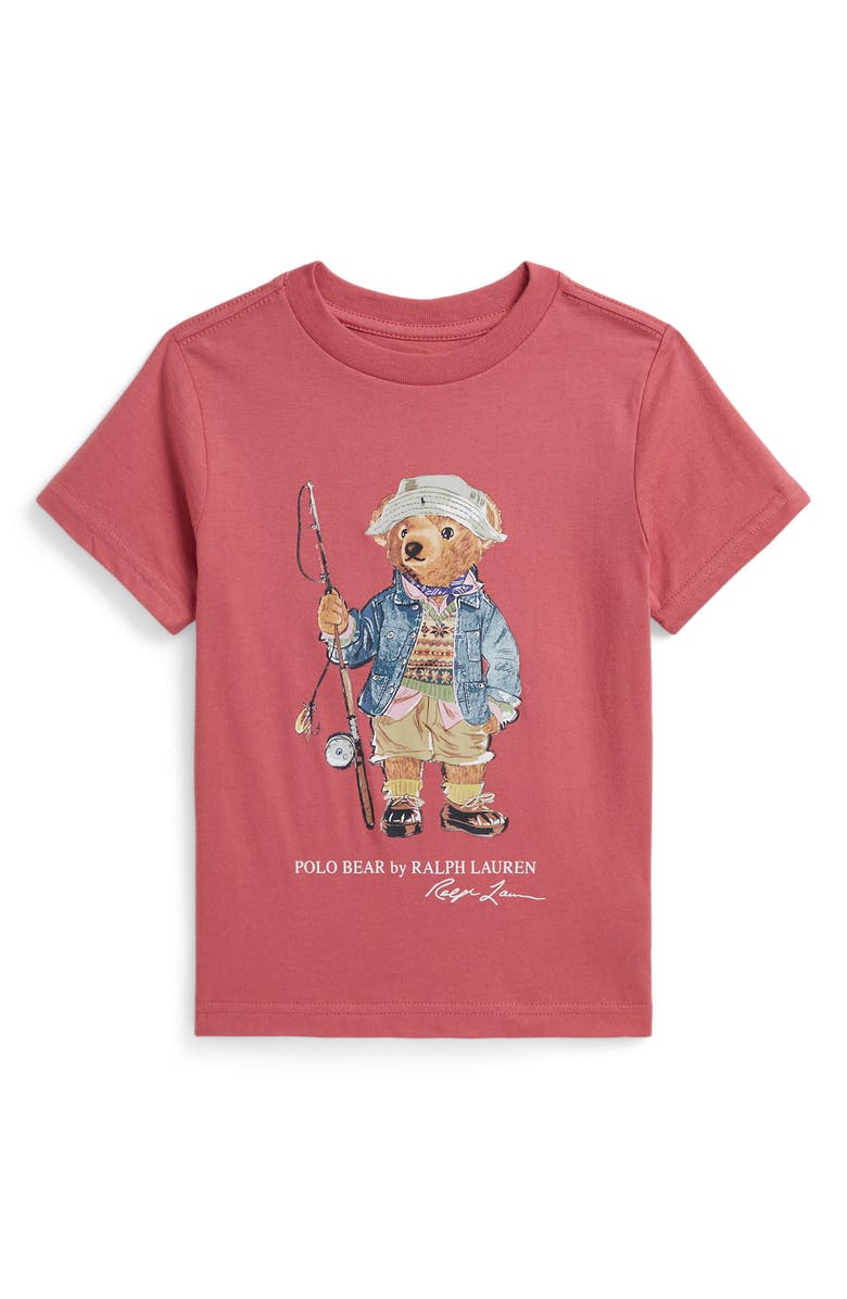 Polo Ralph Lauren Kids' Polo Bear Cotton Graphic T-Shirt, Main, color, Adirondack Berry
