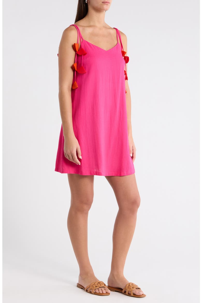 Karine Tassel Strap Minidress, Alternate, color, FUCHSIA