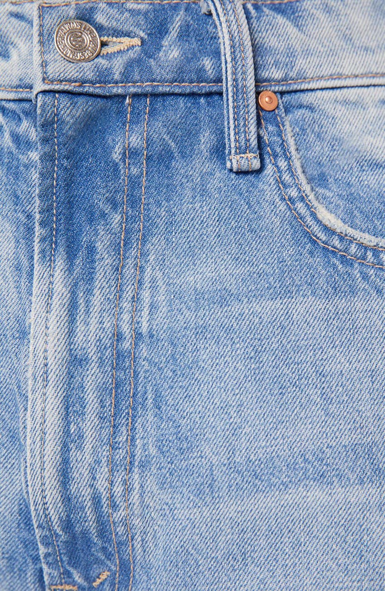 MOTHER The Fan Girl Hover Fray Hem Barrel Jeans, Alternate, color, Floral Fury