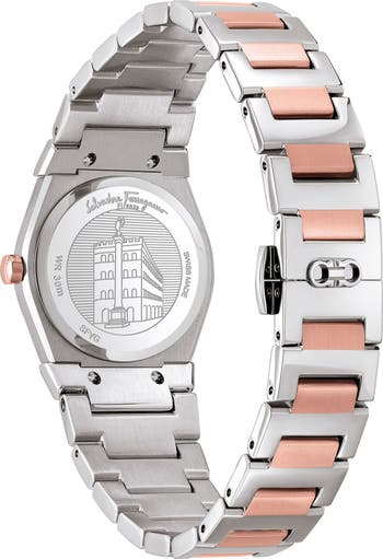 【FERRAGAMO】Vega New Bracelet Watch ホワイト文字盤 28mm FERRAGAMO Salvatore Ferragamo Vega Bracelet Watch, 28mm