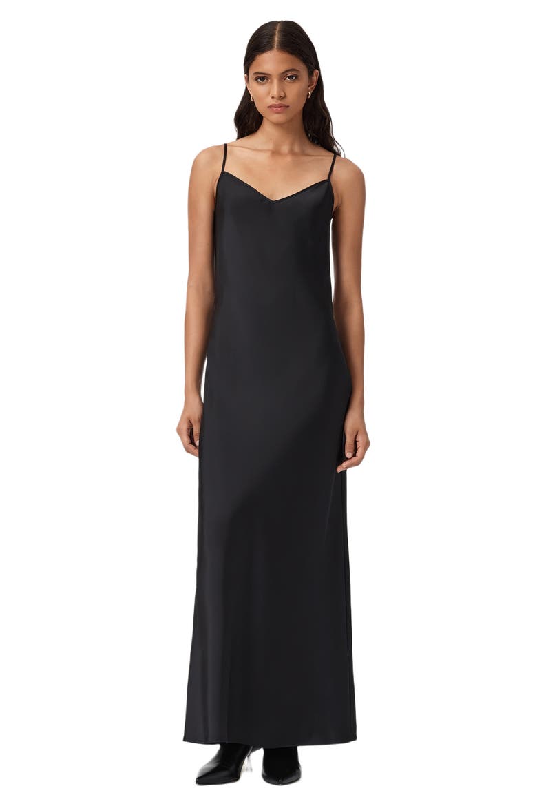 Juno Long Sleeve 2-in-1 Sweater & Slipdress, Alternate, color, SHADOW BLACK