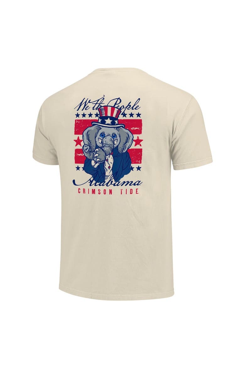 Men's  Cream Alabama Crimson Tide Uncle Sam Mascot T-Shirt, Alternate, color, Cream