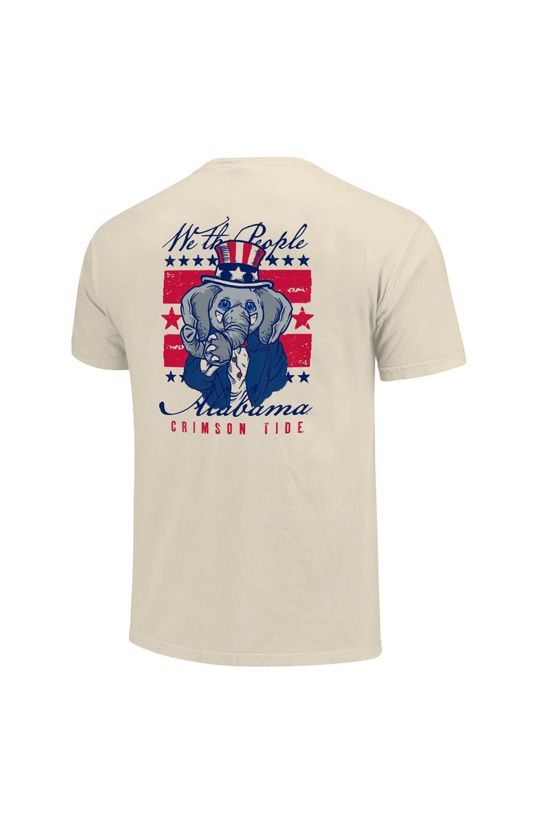 IMAGE ONE Men's Cream Alabama Crimson Tide Uncle Sam Mascot T-Shirt, Alternate, color, Cream