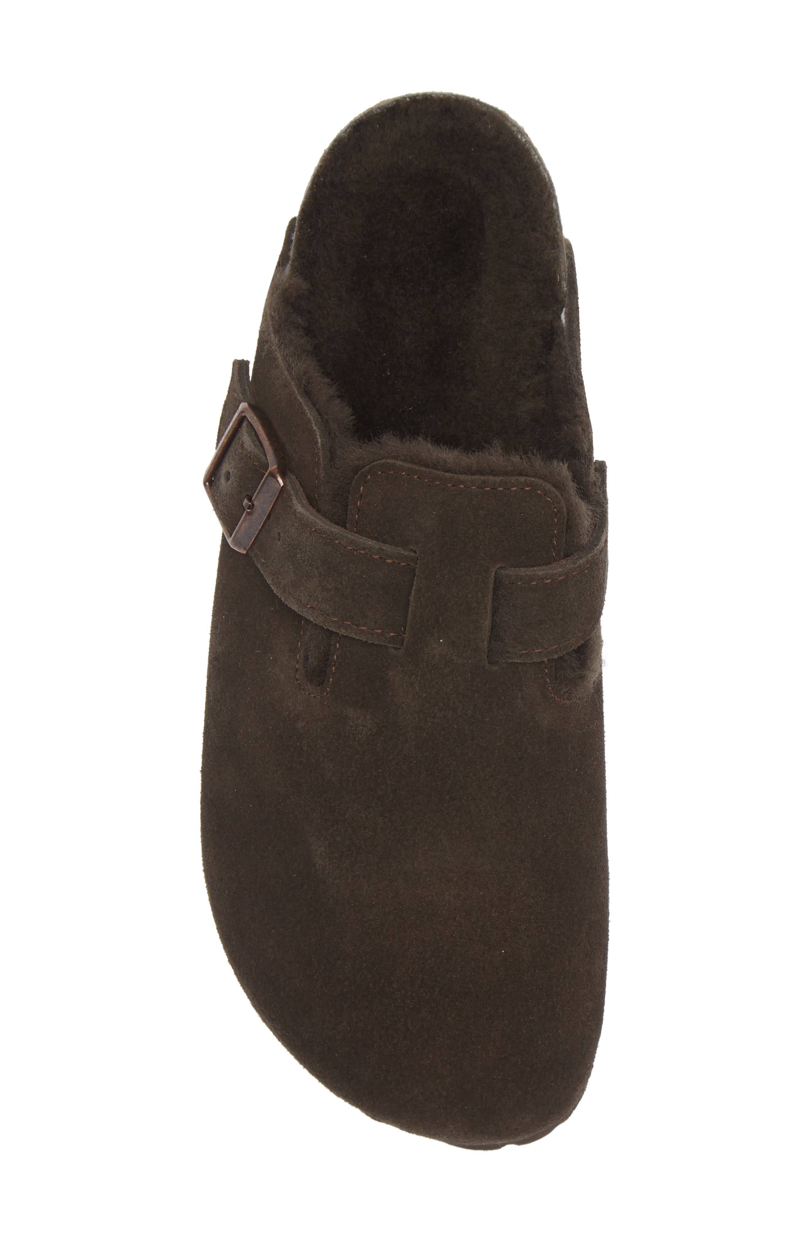 Birkenstock Boston Genuine Shearling Lined Clog, Alternate, color, Mocha/ Mocha