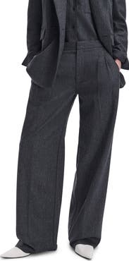 rag & bone Lawrence Wide Leg Wool Blend Tailored Pants