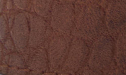 Mango Croc Embossed Faux Leather Belt In Brown