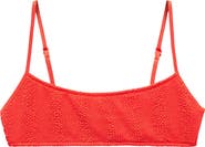 MANGO Textured Bikini Top
