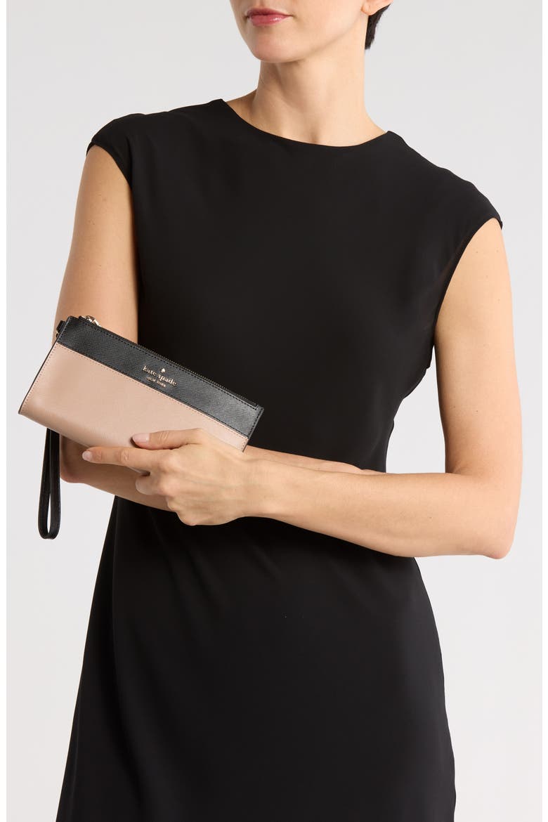 madison double zip wristlet wallet, Alternate, color, TOASTED HAZELNUT MULTI