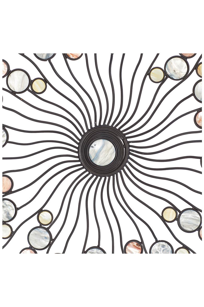 Multicolored Metal Sunburst Wall Decor, Alternate, color, MULTI