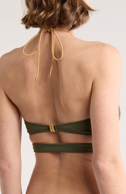 Vix Swimwear Paige Halter Bikini Top In Evergreen