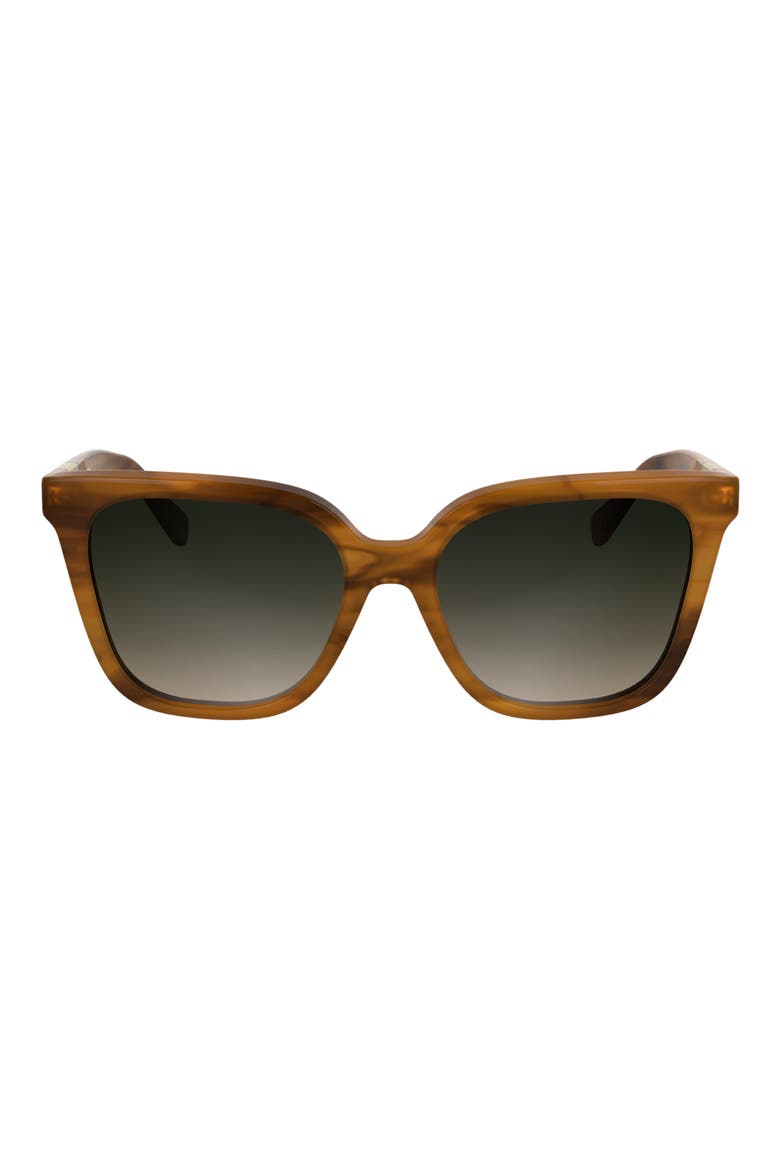 Le Pliage 55mm Gradient Butterfly Sunglasses, Main, color, STRIPED BROWN