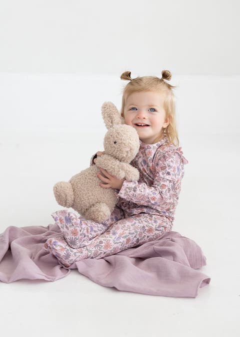 Soft Meadow Long Sleeve Floral Print with Matching Headband