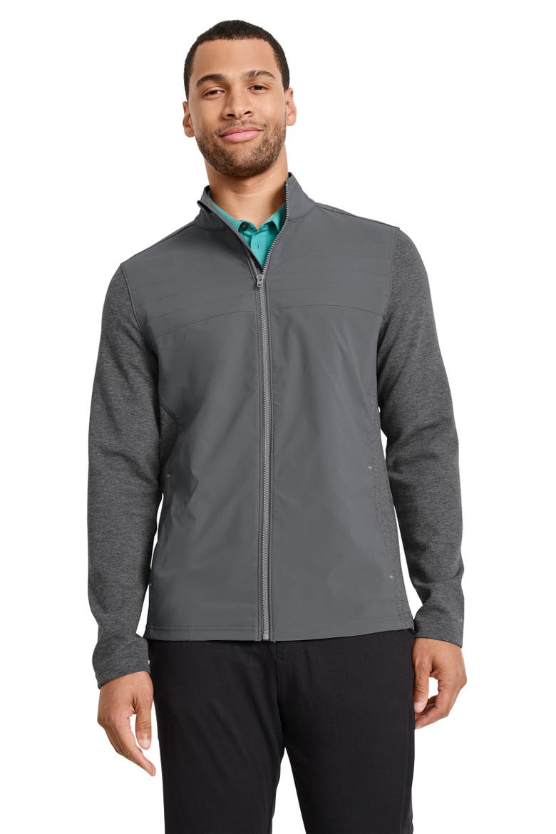 Mens EverActive Mixed Media Jacket, Main, color, Grey Heather