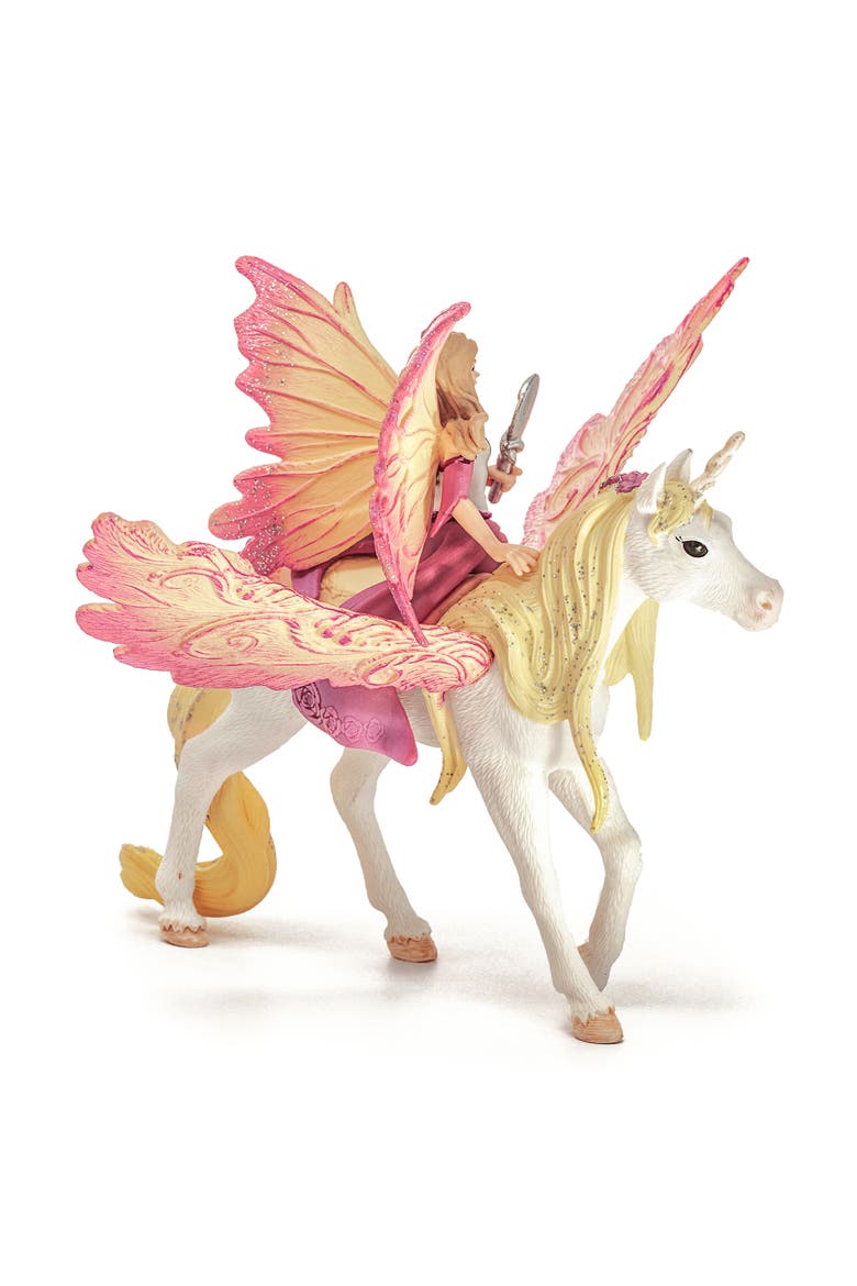 Bayala Fairy Feya With Pegasus Unicorn, 3 Piece Figurine Playset, Kids, Alternate, color, Multicolored