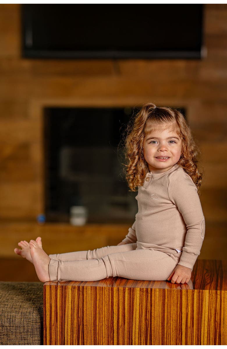 Pouf Girls Ribbed Set, Alternate, color, Blush