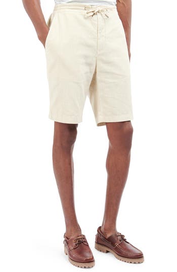 BARBOUR BARBOUR LINEN & COTTON BLEND SHORTS
