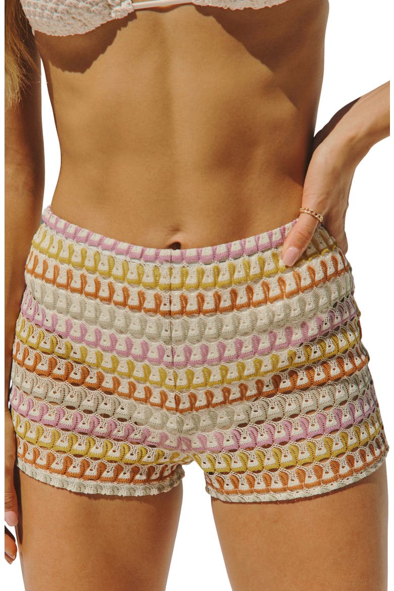 Capri Calling Crochet Shorts, Main, color, MULTI