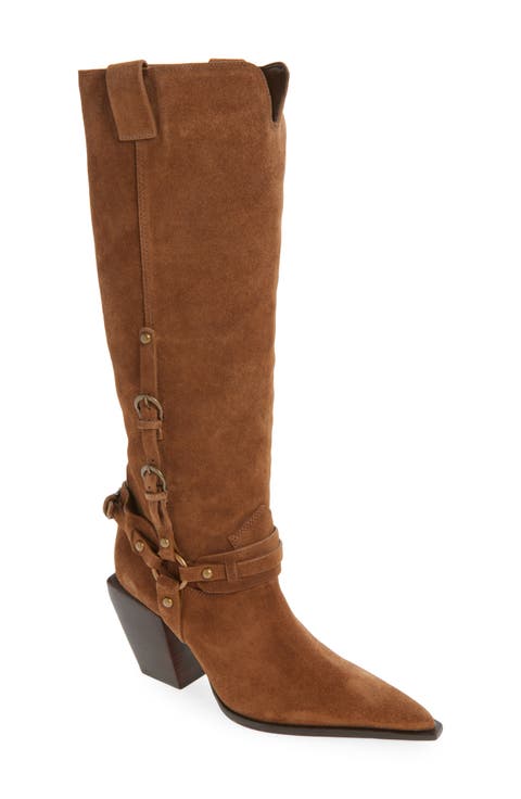 Maine Up Knee High Buckle Boot (Women) (Wide Calf)