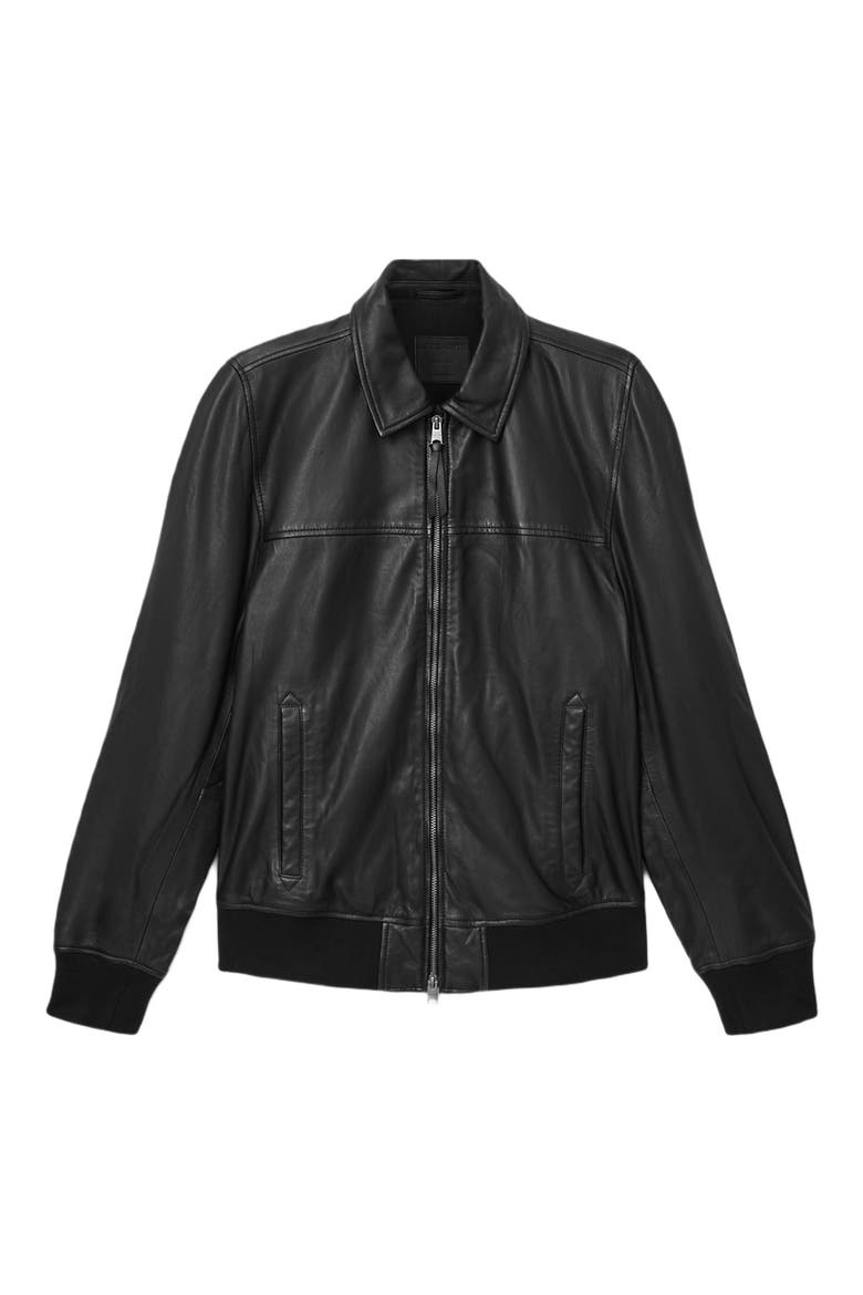 Rashford Leather Jacket, Alternate, color, BLACK