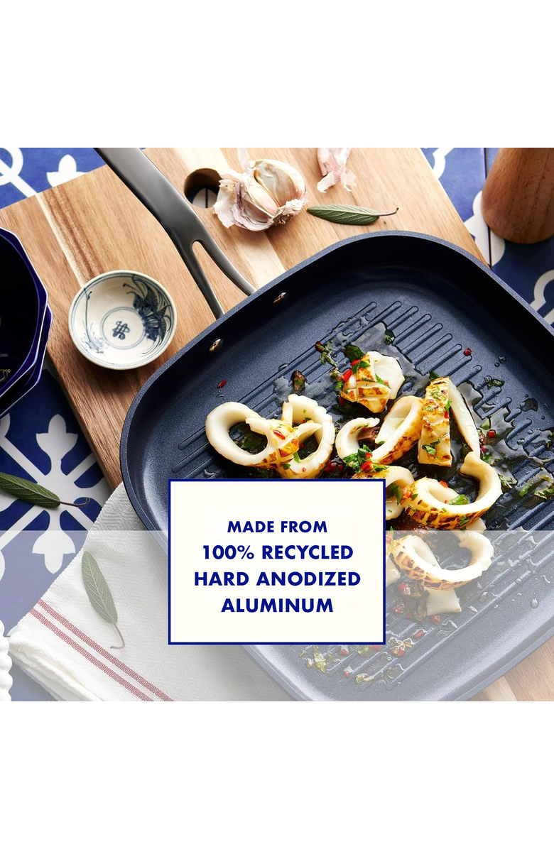 Blu. 11 inch Nonstick Grill Pan Griddle, Alternate, color, Black